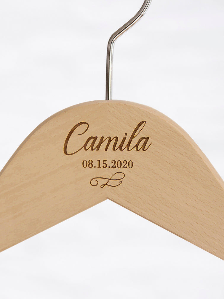 waterproof wound dressing Natural Hanger, Two Lines with Swash – Bridesmaid Hangers