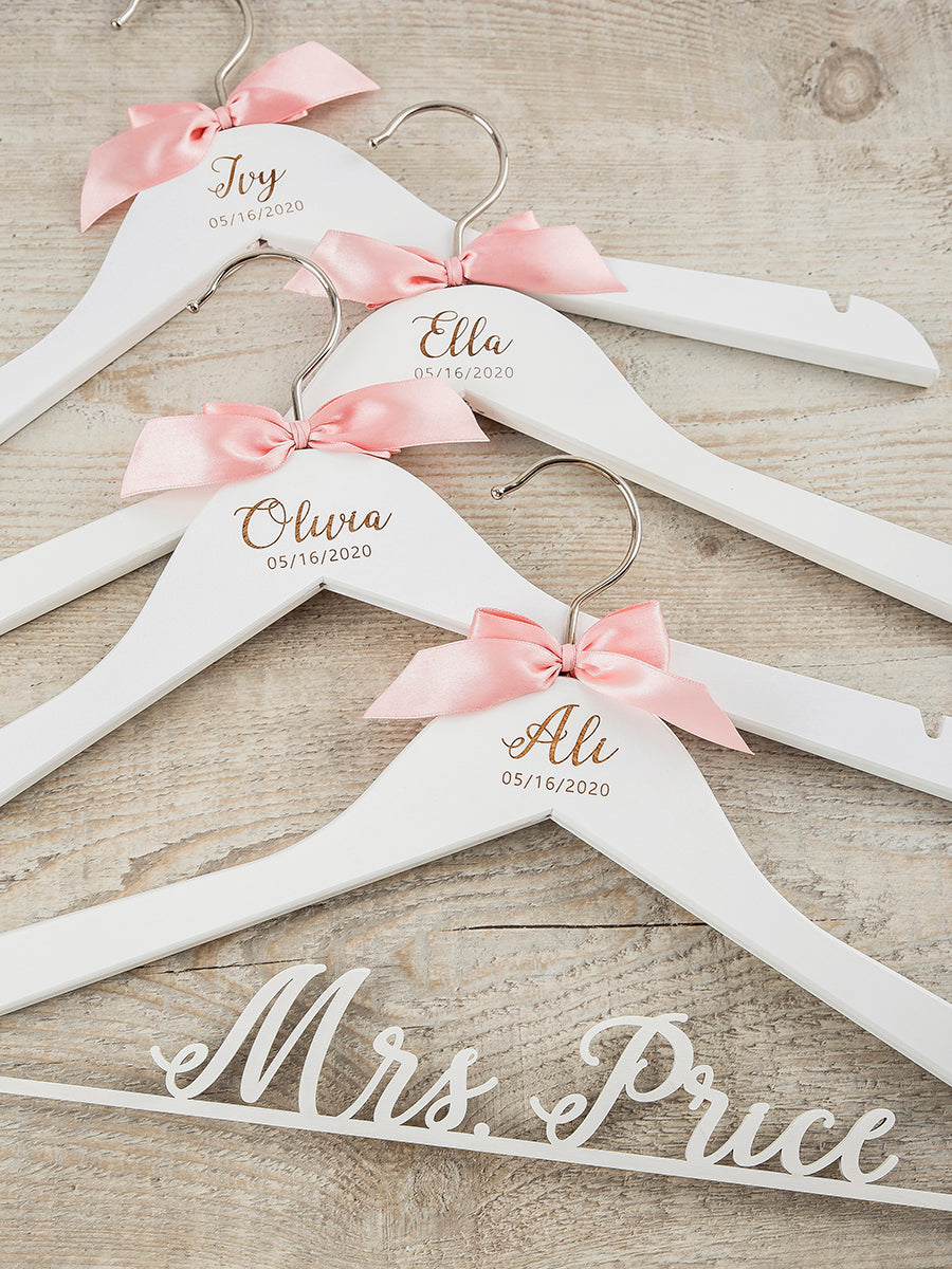 Personalised Wooden Wedding Hangers Wedding Accessories Wedding Keepsake  Personalised Hanger Bridesmaid Gift Bride Hanger 