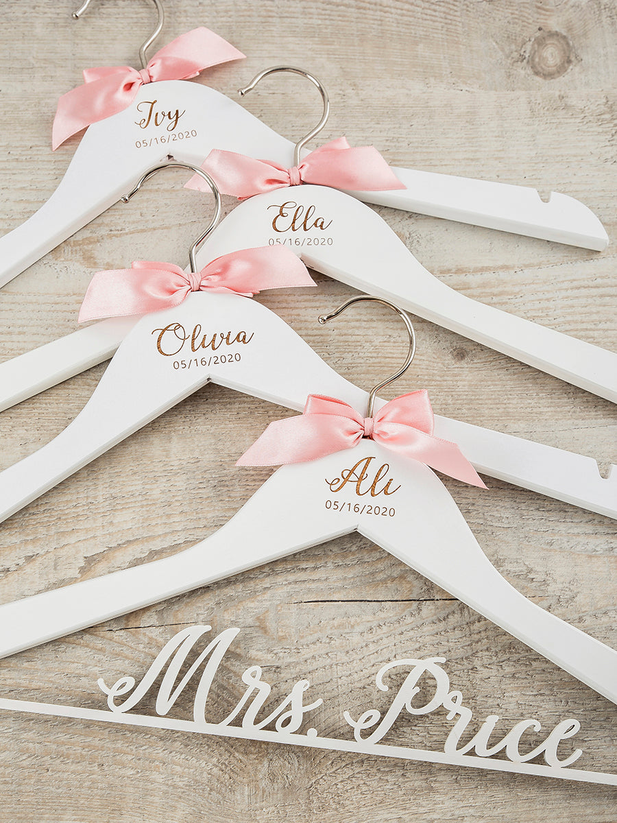 Bride & Bridesmaid Hanger Set #3 Bridesmaid Hangers Bride & Bridesmaid Hanger Set #3 Bridesmaid Hangers