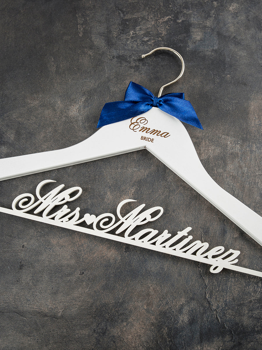 Personalized Bridesmaid Velvet Hangers Set Wedding Hangers Bridal