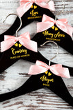 Black Hanger, Name & Title with Two Hearts