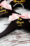 Black Hanger, Name & Title with Two Hearts