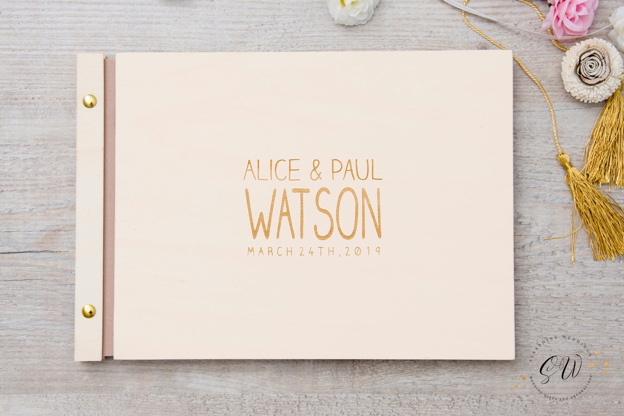 Wedding Guest Book, Simple Text